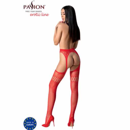 PASSION - S026 MEDIAS CON LIGUERO ROJO TALLA ÚNICA - Imagen 4