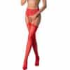 PASSION - S028 MEDIAS CON LIGUERO ROJO TALLA ÚNICA