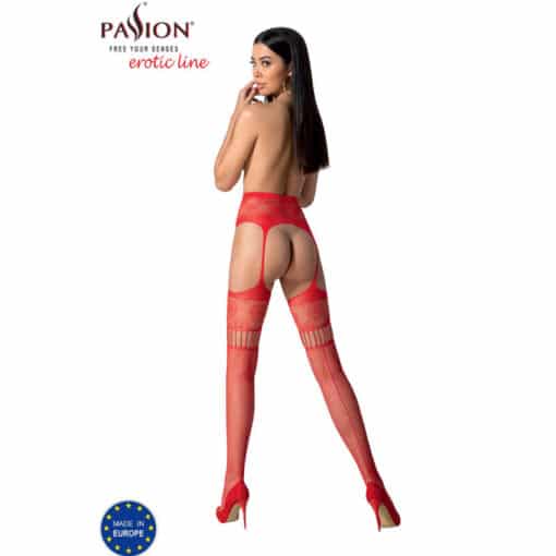 PASSION - S030 MEDIAS CON LIGUERO ROJO TALLA ÚNICA - Imagen 4