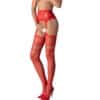 PASSION - S030 MEDIAS CON LIGUERO ROJO TALLA ÚNICA