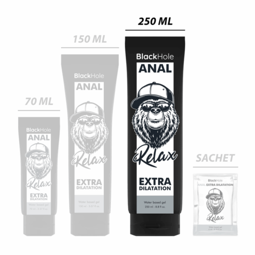 BLACK HOLE - GEL BASE AGUA DILATACIÓN ANAL 250 ML - Imagen 2