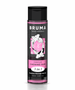 BRUMA - ACEITE DE MASAJE PREMIUM EFECTO CALOR SABOR CHICLE 3 EN 1 - 100 ML