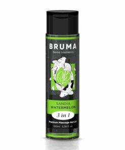 BRUMA - ACEITE DE MASAJE PREMIUM EFECTO CALOR SABOR SANDÍA 3 EN 1 - 100 ML