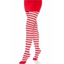 Alternative view of LEG AVENUE - MEDIAS DE RAYAS BLANCO/ROJO
