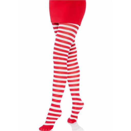 LEG AVENUE - MEDIAS DE RAYAS BLANCO/ROJO - Imagen 2