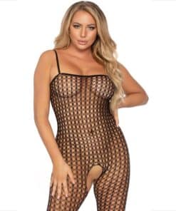 LEG AVENUE - BODYSTOCKING CROCHET NEGRO