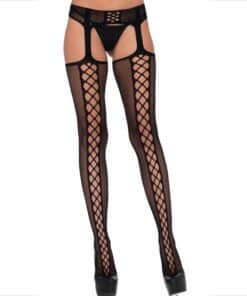 LEG AVENUE - MEDIAS DE RED Y LIGUERO NEGRO