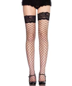 LEG AVENUE - MEDIAS DE RED & ENCAJE NEGRO