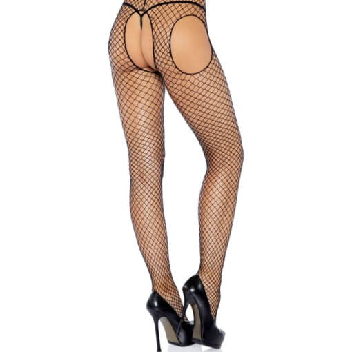 LEG AVENUE - MEDIAS DE RED CROTCHLESS NEGRO - Imagen 2
