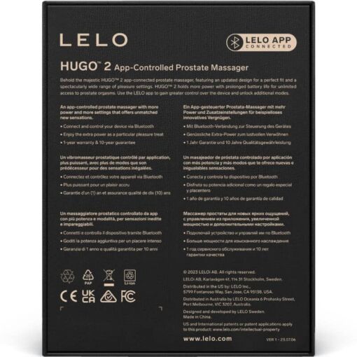 LELO - HUGO 2 MASAJEADOR DE PROSTATA NEGRO - Imagen 4
