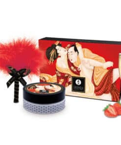SHUNGA - KIT POLVOS DE MASAJE COMESTIBLE FRESA