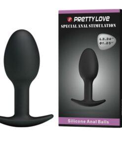 PRETTY LOVE - PLUG ANAL SILICONA 6.5 CM NEGRO