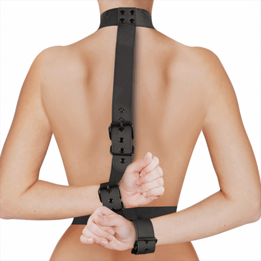 FETISH SUBMISSIVE BONDAGE - CONJUNTO DE SUJECIÓN PARA EL CUERPO DE CUELLO Y MUÑEQUERAS - Imagen 3