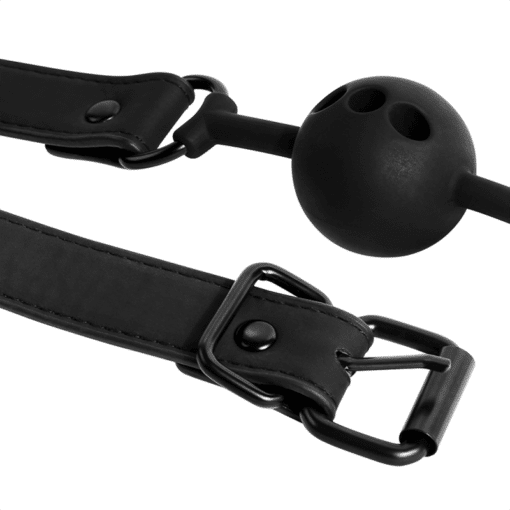 FETISH SUBMISSIVE BONDAGE - MORDAZA DE BOLA DE SILICONA TRANSPIRABLE - Imagen 6