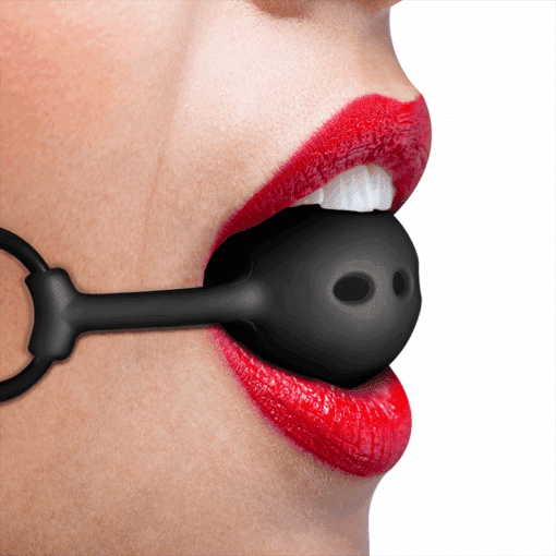 FETISH SUBMISSIVE BONDAGE - MORDAZA DE BOLA DE SILICONA TRANSPIRABLE - Imagen 2