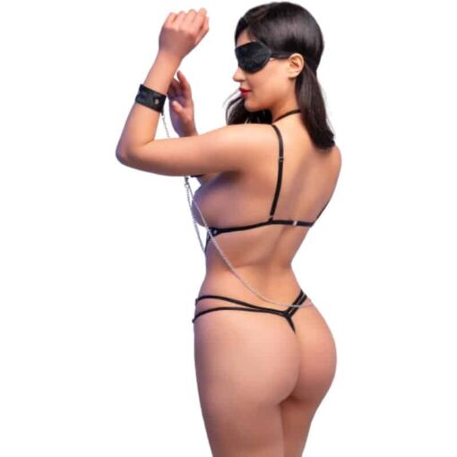CHILIROSE - CR 4638 SET BODY CROTCHLESS NEGRO L/XL - Imagen 2