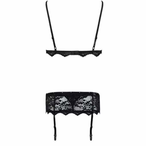 LIVCO CORSETTI FASHION - BELITA LC 90231 SUJETADOR + PANTY + LIGUERO NEGRO S/M - Imagen 6