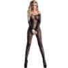 LIVCO CORSETTI FASHION - ABRA LC 17086 BODYSTOCKING CROTCHLESS NEGRO TALLA ÚNICA