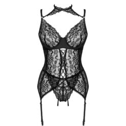 LIVCO CORSETTI FASHION - GIELLANDRA FOR THE SENSES COLLECTION CORSET + PANTY NEGRO S/M - piKanteo | Despierta tu lado más piKante