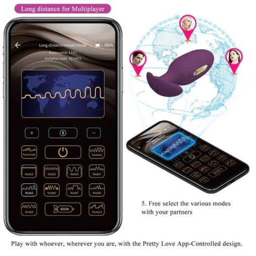 PRETTY LOVE - JEFFERSON PLUG ANAL CONTROLADO POR APP LILA - Imagen 17