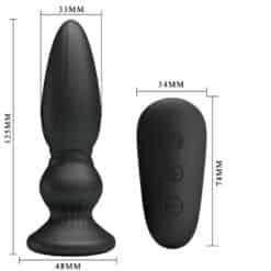 MR PLAY - VIBRADOR POTENTE CONTROL REMOTO ANAL PLUG NEGRO - piKanteo | Despierta tu lado más piKante