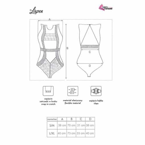 LIVCO CORSETTI FASHION - LIXPEN LC 90612 BODY NEGRO L/XL - Imagen 6