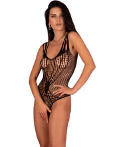 LIVCO CORSETTI FASHION - MORET LC 17329 BODY CROTCHLESS NEGRO TALLA ÚNICA