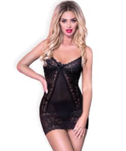 CHILIROSE - CR 3020 BABYDOLL & TANGA NEGRO S/M