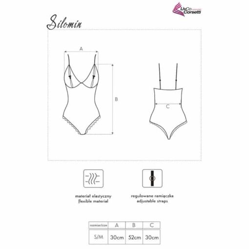 LIVCO CORSETTI FASHION - SILOMIN LC 1401 BODY + BATA NEGRO TALLA ÚNICA - Imagen 5