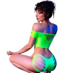 CHILIROSE - CR 4433 TOP & SHORTS VERDE S/M - piKanteo | Despierta tu lado más piKante