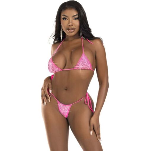 LEG AVENUE - BIKINI DIAMANTES FUCSIA - Imagen 4