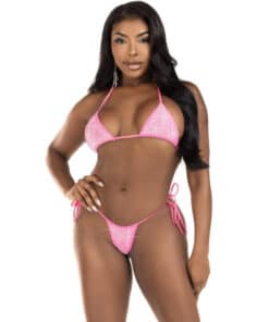 LEG AVENUE - BIKINI DIAMANTES FUCSIA