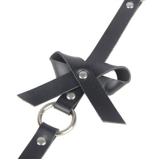 SUBBLIME - ARNÉS DE PIERNA CADENA CUERO NEGRO TALLA ÚNICA - Imagen 6