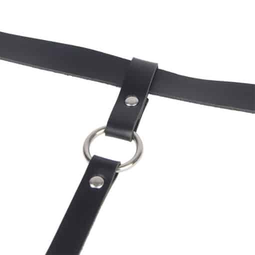 SUBBLIME - ARNÉS DE PIERNA CADENA CUERO NEGRO TALLA ÚNICA - Imagen 5