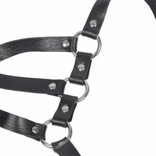 SUBBLIME - ARNÉS DE CUERPO CORREAS AJUSTABLE CUERO NEGRO TALLA ÚNICA - Imagen 5
