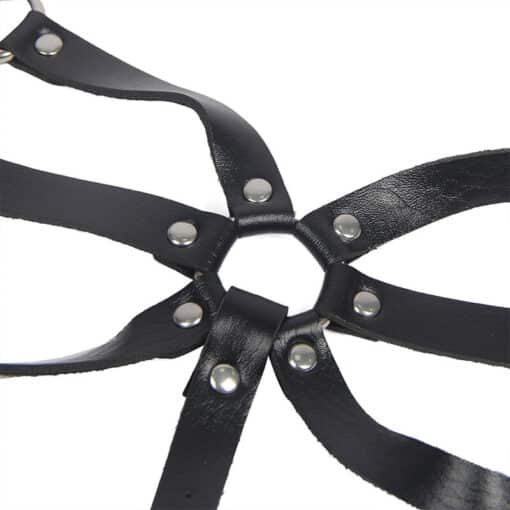 SUBBLIME - ARNÉS DE CUERPO CORREAS AJUSTABLE CUERO NEGRO TALLA ÚNICA - Imagen 6