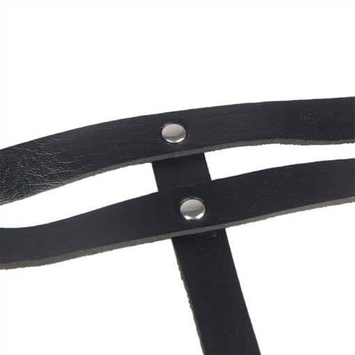 SUBBLIME - CINTURON DE CADENAS ANILLAS CUERO NEGRO TALLA ÚNICA - Imagen 7