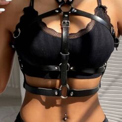 SUBBLIME - ARNÉS DE PECHO ANILLAS DE CUERO NEGRO TALLA ÚNICA - piKanteo | Despierta tu lado más piKante