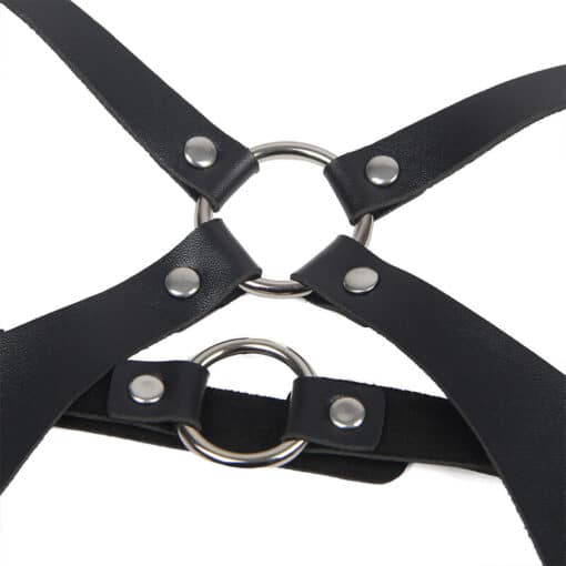 SUBBLIME - ARNÉS CUERPO ENTERO CON HEBILLAS CUERO NEGRO TALLA ÚNICA - Imagen 5