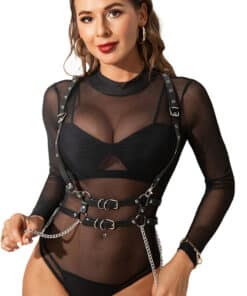 SUBBLIME - ARNÉS CON TIRANTAS DETALLE CADENAS TALLA ÚNICA