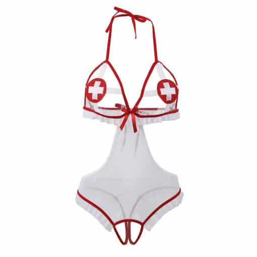 SUBBLIME - DISFRAZ DE ENFERMERA SEXY SIN ENTREPIERNA L/XL - Imagen 4