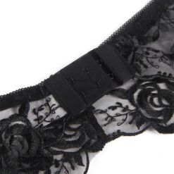 SUBBLIME - SET DE 3 PIEZAS SUJETADOR + TANGA + LIGA ESTAMPADO FLORAL NEGRO L/XL - piKanteo | Despierta tu lado más piKante