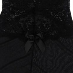 SUBBLIME - BABYDOLL TELA DE TUL DETALLE ENCAJE Y FLOR NEGRO S/M - piKanteo | Despierta tu lado más piKante