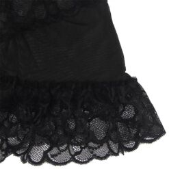 SUBBLIME - BABYDOLL CON TIRANTES AJUSTABLES Y ESTAMPADO FLORAL DE ENCAJE TRANSPARENTE NEGRO S/M - piKanteo | Despierta tu lado más piKante