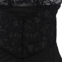 SUBBLIME - BABYDOLL CON TIRANTES AJUSTABLES Y ESTAMPADO FLORAL DE ENCAJE TRANSPARENTE NEGRO L/XL - piKanteo | Despierta tu lado más piKante