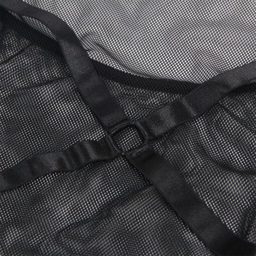 SUBBLIME - VESTIDO TRANSPARENTE CUELLO HALTER NEGRO S/M - Imagen 6