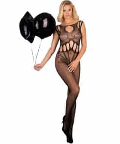 LIVCO CORSETTI FASHION - AMAHIL BODYSTOCKING CROTCHLESS NEGRO TALLA ÚNICA