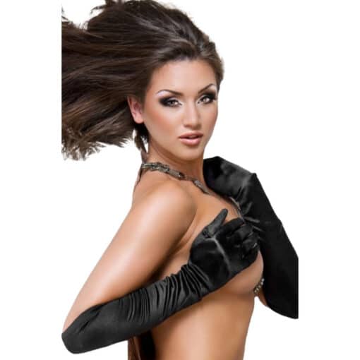 CHILIROSE - CR 3192 GUANTES SATINADO NEGRO - Imagen 2