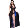 CHILIROSE - CR 3275 BABYDOLL LARGO & TANGA NEGRO S/M - piKanteo | Despierta tu lado más piKante