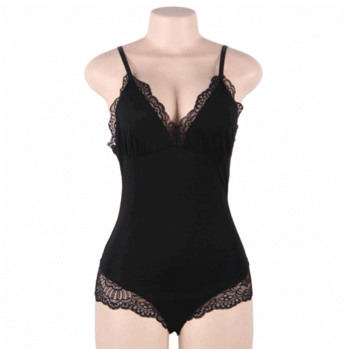 SUBBLIME - TEDDY DETALLE ENCAJE FLORAL NEGRO S/M - Imagen 4